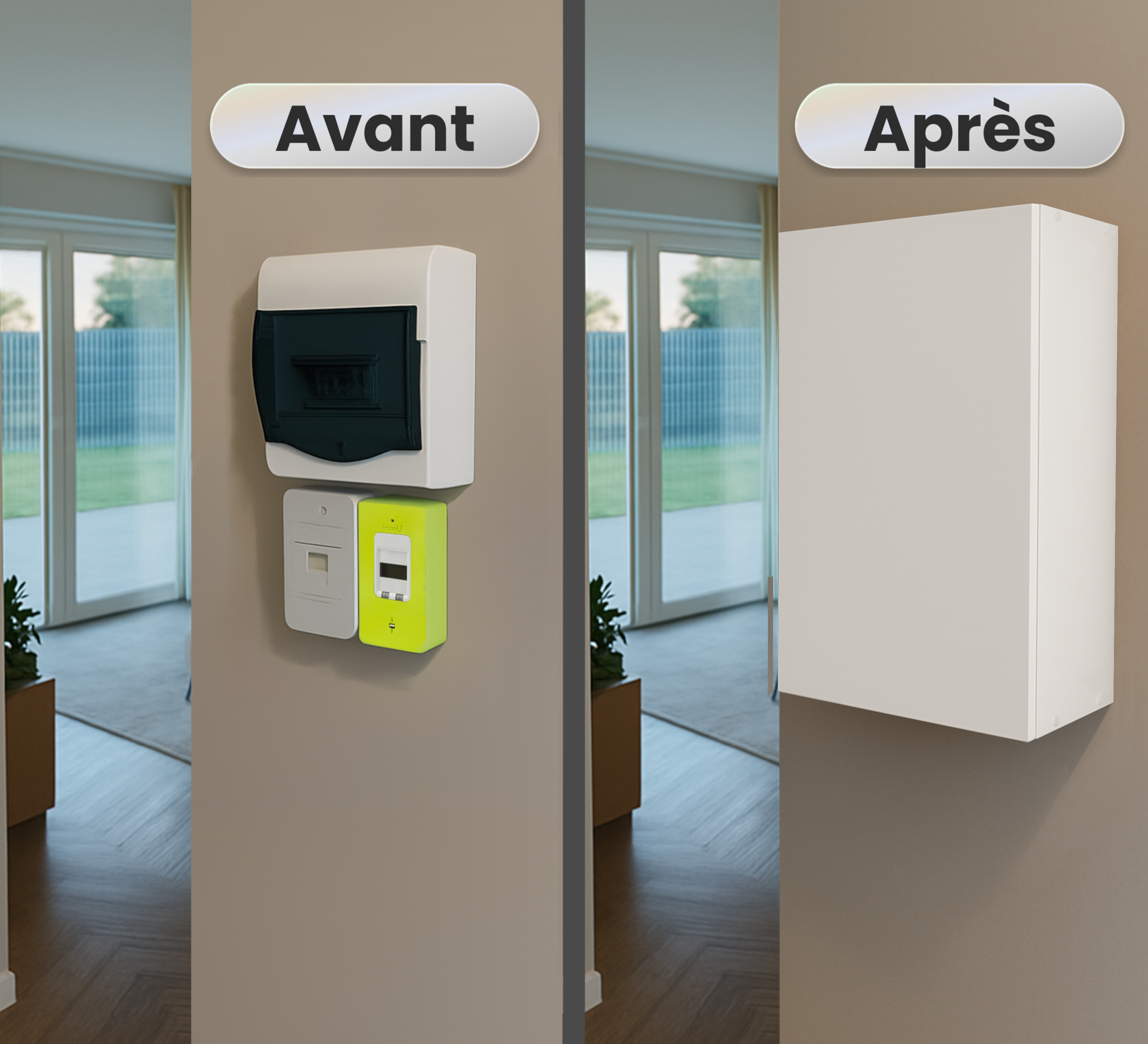 Cache tableau électrique Blanc