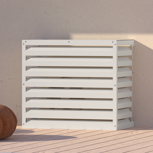 Cache climatiseur extérieur Ajouré Blanc - Clim-Box