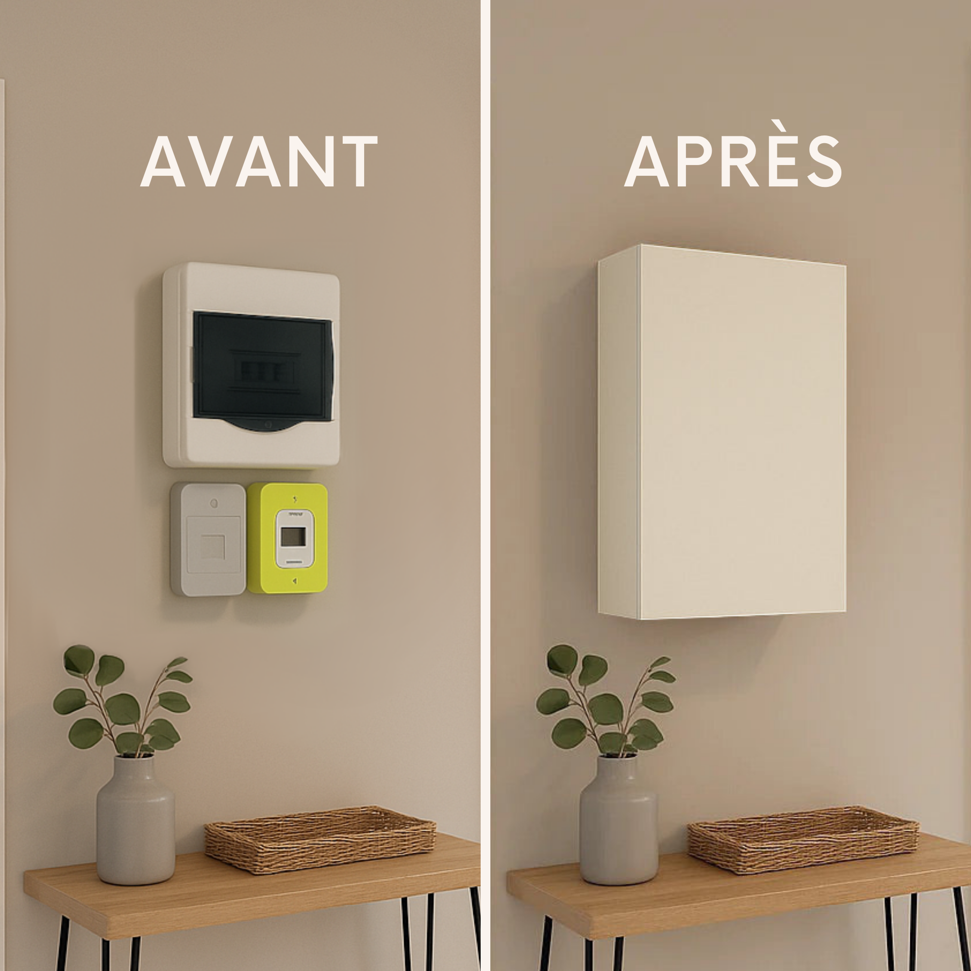 Cache tableau électrique Blanc