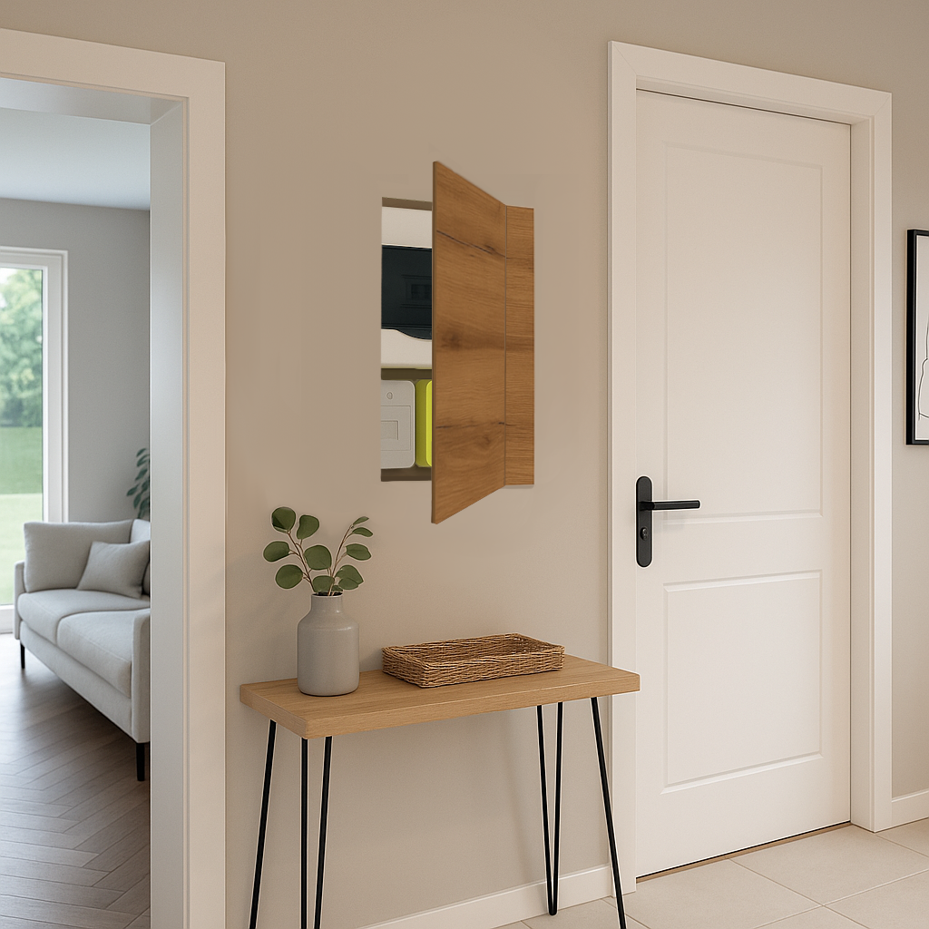 Porte tableau électrique encastré bois "SUR MESURE"