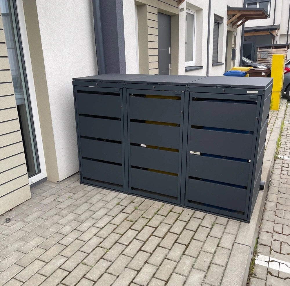 Cache poubelle galvanisé