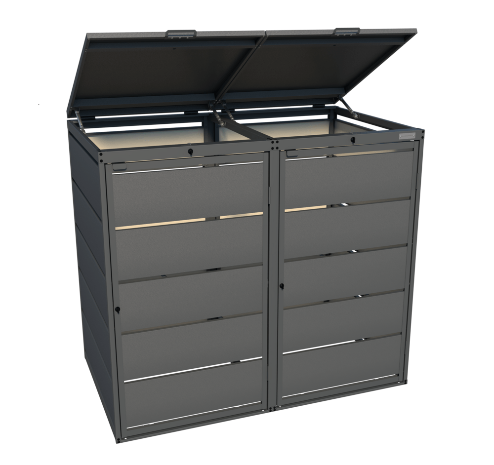 Cache poubelle galvanisé - Clim-Box