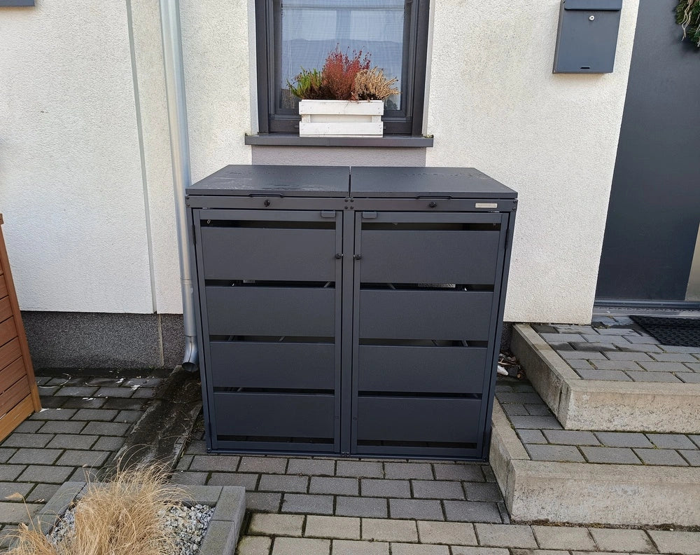 Cache poubelle galvanisé